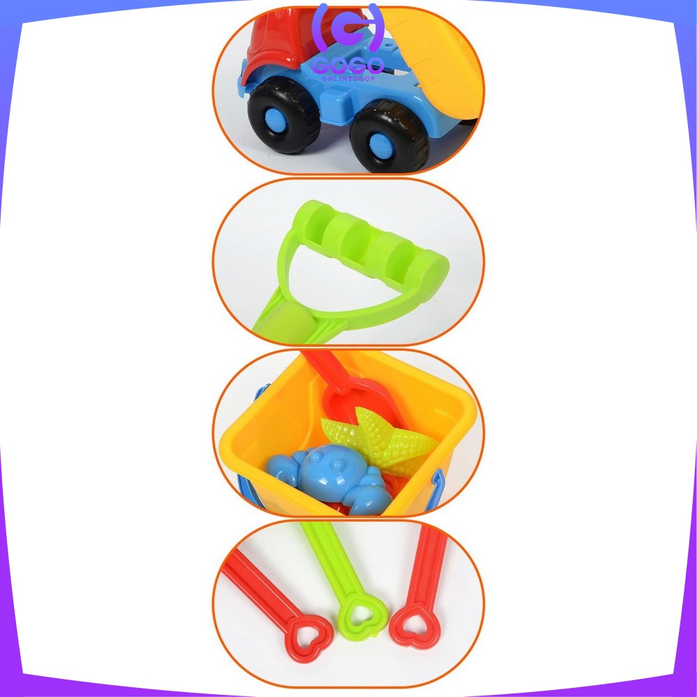 GOGO-M160 M182 Mainan Anak Cetakan Pasir Pantai / Mobil Truk Gerobak Pasir / Ember Sekop Pasir Anak