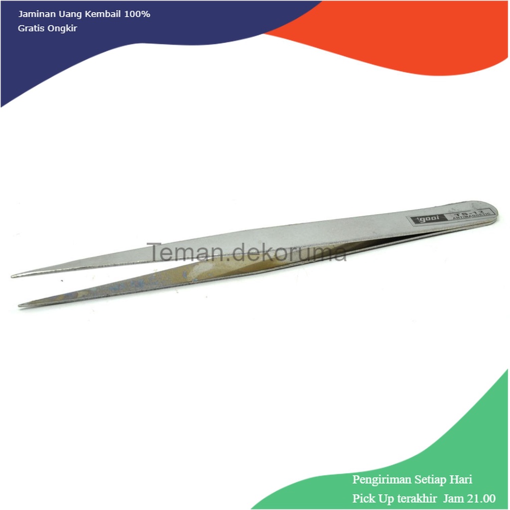 TD - PR2 GOOI Pinset Lurus Stainless Steel Laboratorium - TS-12