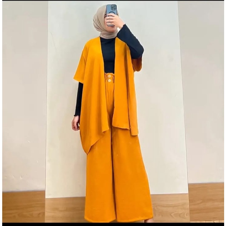 ONE SET OUTER KULOT JUMBO BAHAN CREPE