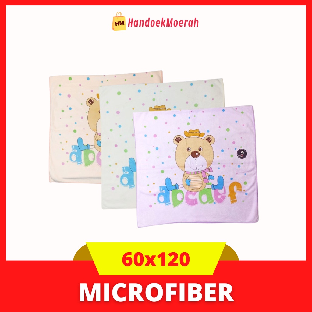 Handuk Mandi Baby Microfiber Murah / Towel Motif MF-9049 60x120