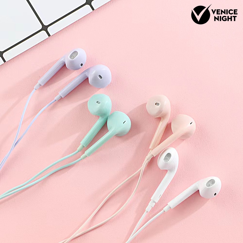 (VNEP) (Berkabel) Earbud High Fidelity Sensitif Univeral Lovely 3.5mm Stereo Olahraga In-ear Earbud dengan Kotak Penyimpanan untuk Merekam Lagu