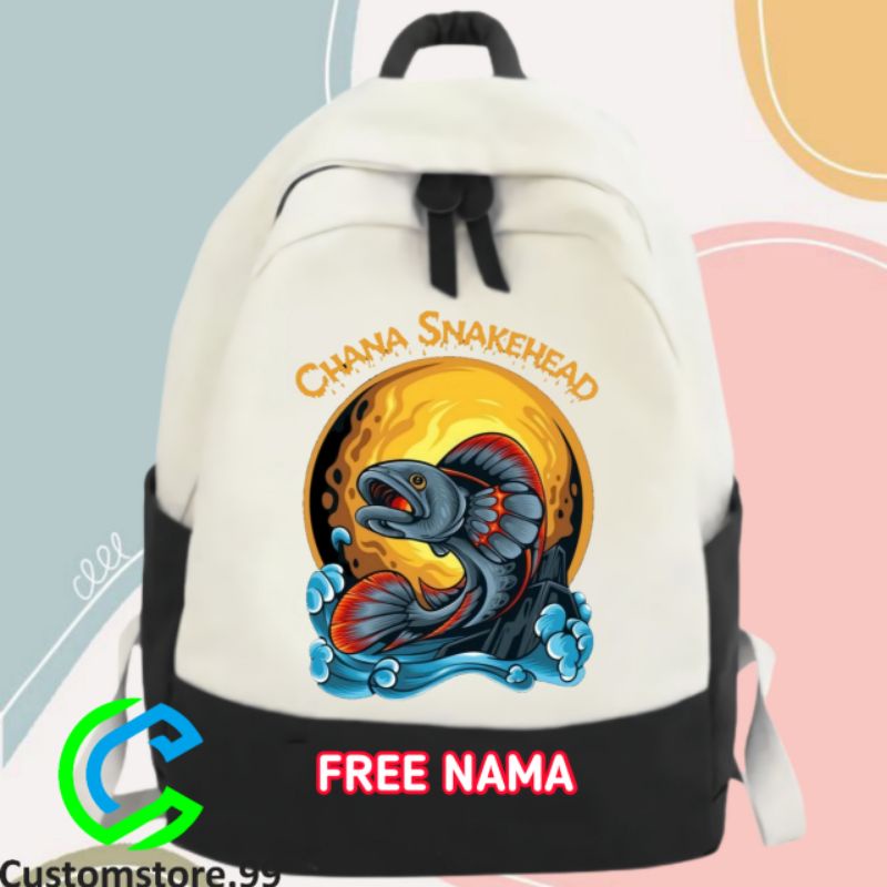 TAS RANSEL ANAK CHANA FISH IKAN CHANA PULCHRA