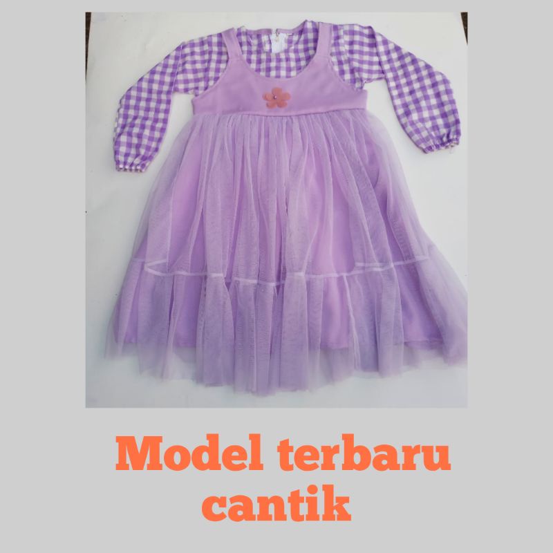 Gamis anak tulledot plus hijab