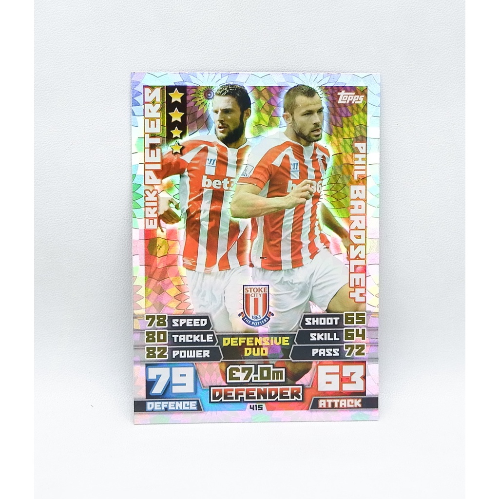 Kartu Bola 2014/2015 Stoke City Erik Pieters / Phil Bardsley