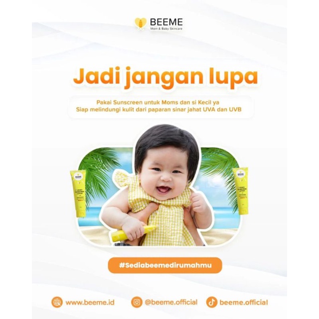 Beeme Honey Sunscreen Lotion Niacinamide SPF50+++ - Tabir Surya