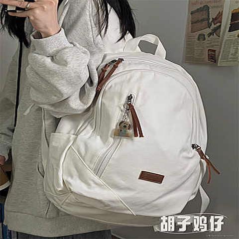 Sera American retro gaya kapasitas besar ransel pria Jepang vintage Ami khaki kanvas ransel siswa perempuan