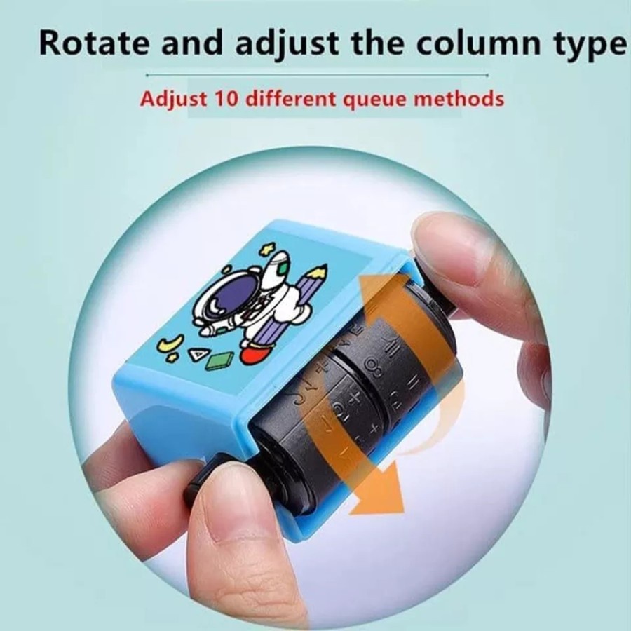 Stempel soal matematika - stamp roller belaiar matematika - satuan