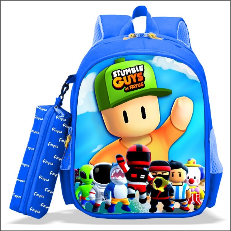 COD (Bayar Di Tempat ) Tas Ransel Anak Sekolah stumble Guys / Free Pouch