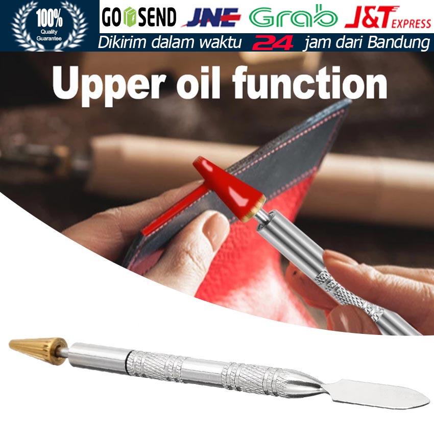 

Dual-purpose 2 Brass Head Leather Edge Oil Gluing Dye Pen Paint Roller Tool