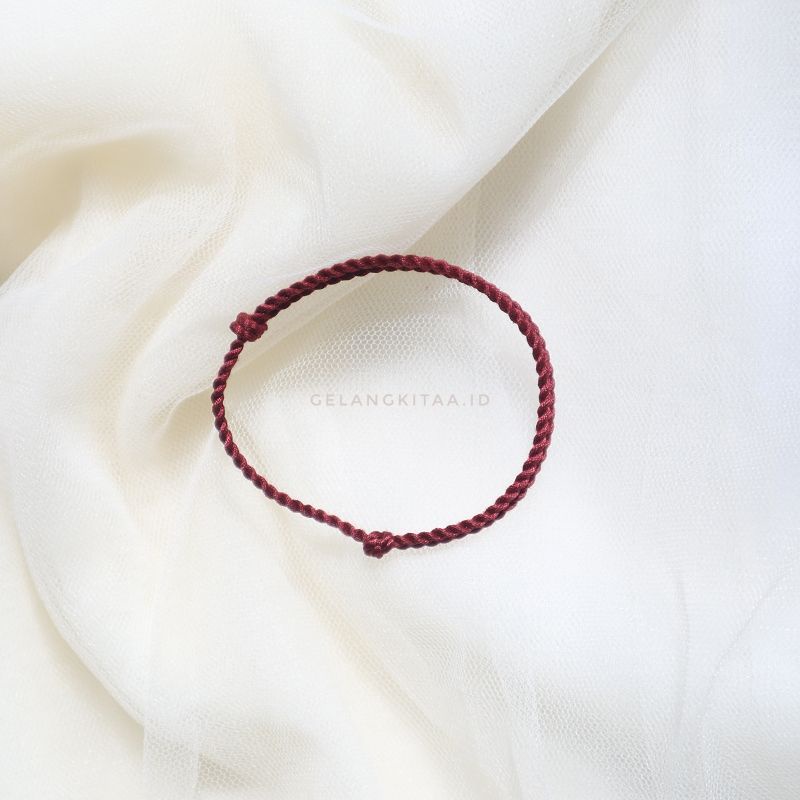 Gelang Tali Ulir Plintir Polos Unisex Allsize