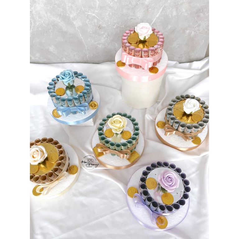 MINI MONEY TART PECAHAN BESAR - MONEY CAKE KUE UANG MONEY BOUQUET MONEY BUCKET MONEY TART KADO WISUD