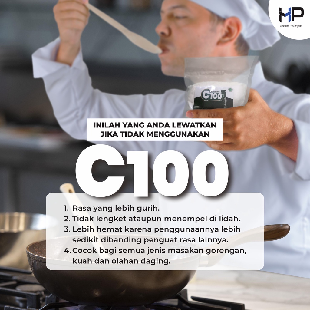 

C100 penyedap rasa | penguat rasa | Lebih sedap & gurih daripada MSG atau micin/vetsin