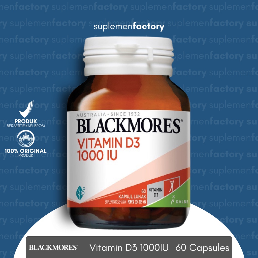 Blackmores Vitamin D3 1000 IU 60 Kapsul