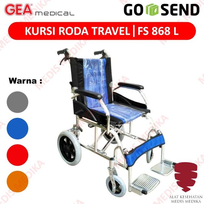 GOJEK ONLY Kursi Roda Semi Traveling GEA FS 868 Ringan Lipat Umroh