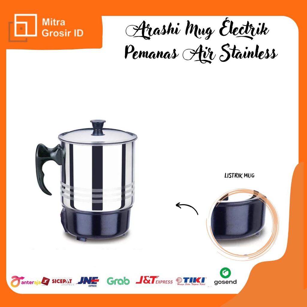 ARASHI Mug Elektrik Pemanas Air Stainless