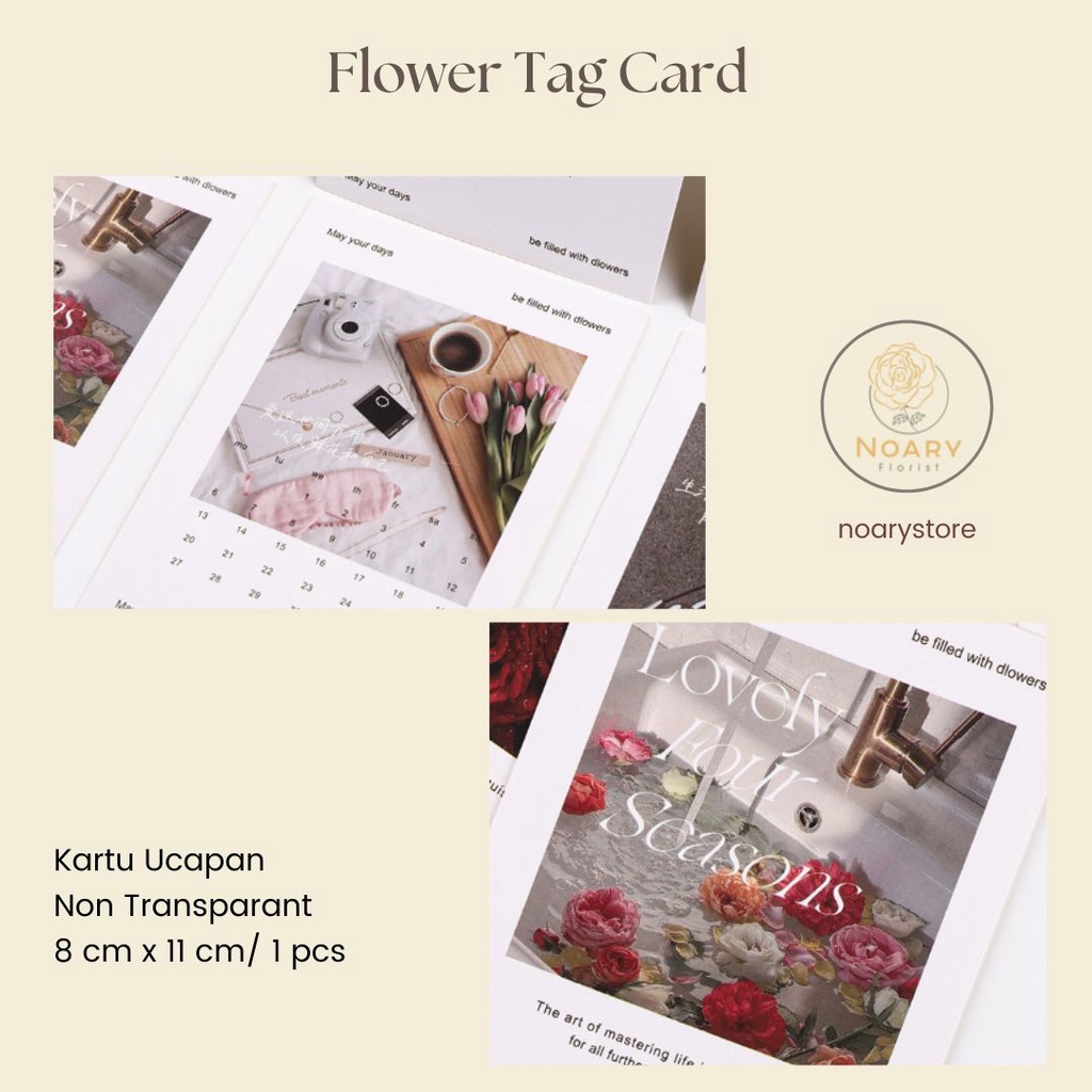 Flower Tag Card Kartu Ucapan