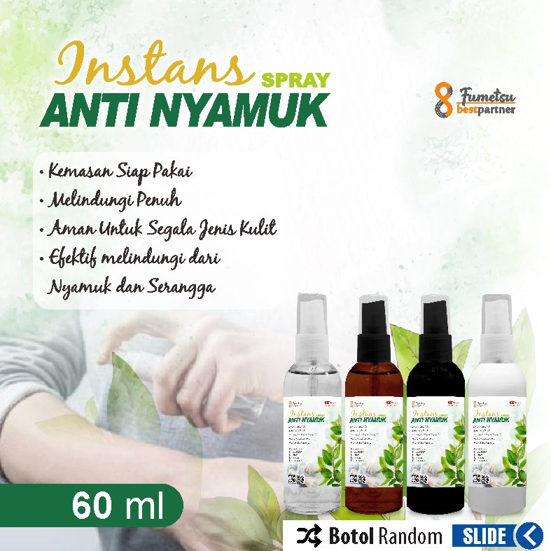 Anti Nyamuk Spray Cair  Alami Fresh Wangi Super Ampuh Kemasan 60ml Spray