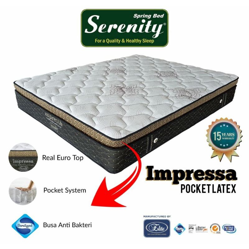 SERENITY MATRAS IMPRESSA POKET LATEX 160x200