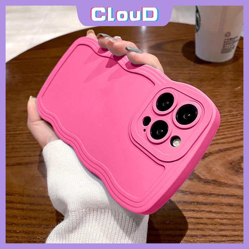Casing Warna Macaron Permen Simple Realme C53 C55 C25 C35 C21Y C25s C15 C25Y C11 2020 C3 C20 C2 C12 C11 2021 C20A Realme 5s 9i 6i 10 5i 5c1 Shockproof Soft Tpu Mewah Wave Edge Cover