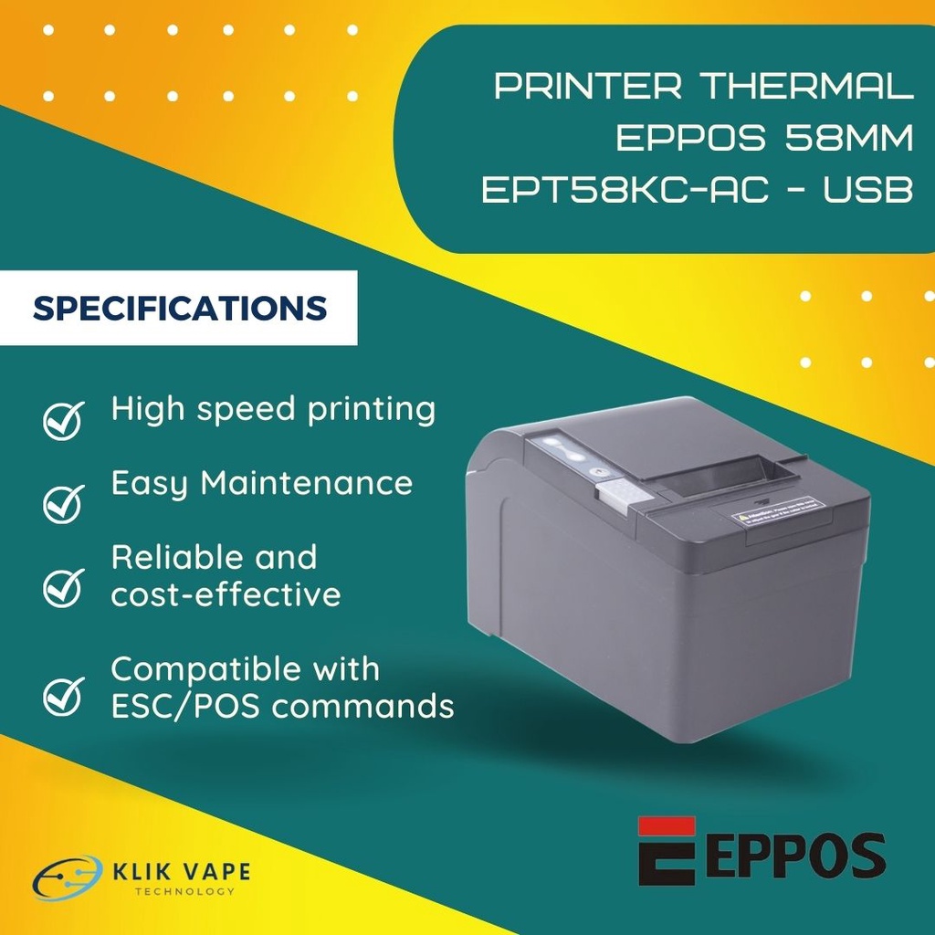 Printer Thermal EPPOS 58mm EPT58KC-AC - USB