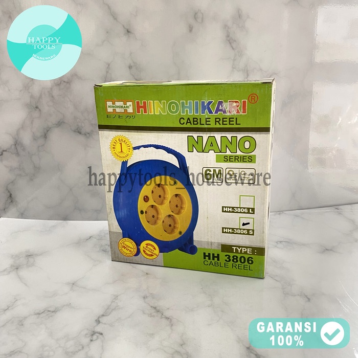 HAPPYTOOLS KABEL COK/COLOKAN/KABEL ROLL HINOHIKARI 6M + SWITCH HH-3806