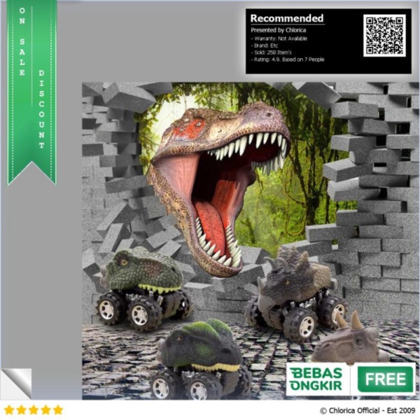 

Unik ISHOWTIENDA Mainan Mobil-Mobilan Dinosaurus Diecast Anak 4 PCS -RT013 - Multi Warna Etc Limited