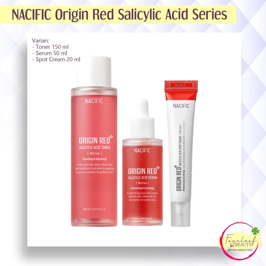 NACIFIC Origin Red Salicylic Acid Toner / Serum / Spot Cream