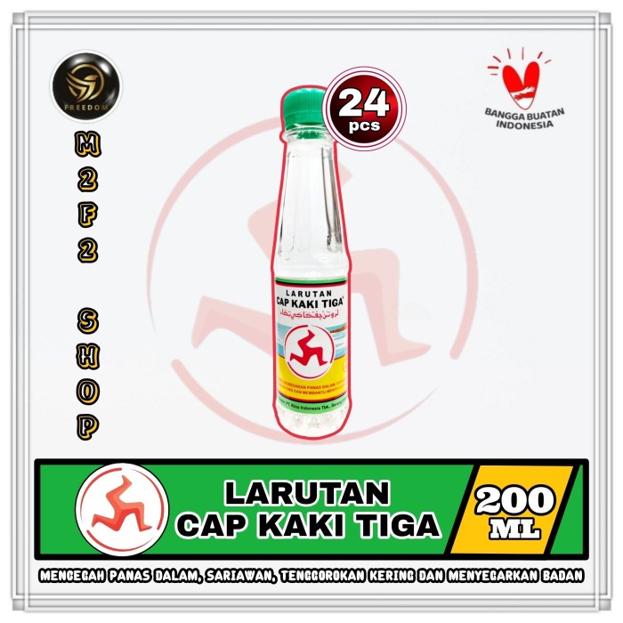 

Larutan Penyegar Cap Kaki Tiga Botol Original - 200 ml (Kemasan 24 Pcs)