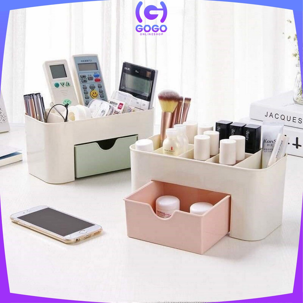 GOGO-K33 Rak Kosmetik Mini Serbaguna Desktop Storage Box Organizer Multifungsi / Make Up Storage