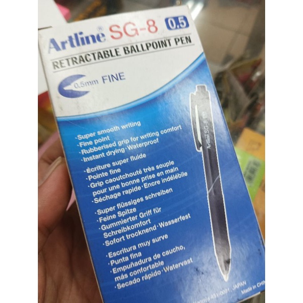 

pulpen artline.SG 8 0.5mm.hitam.isi.12pcs