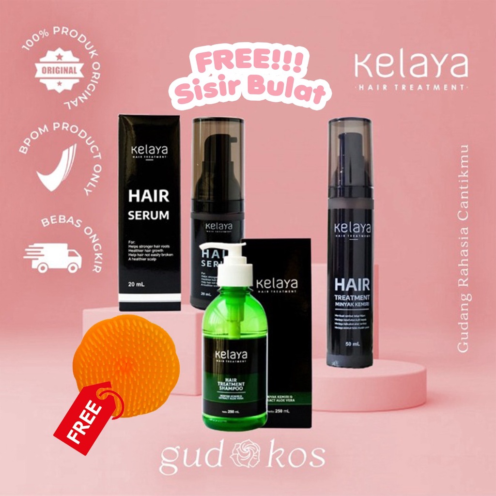 KELAYA Hair Treatment Shampoo - Hair Serum - Minyak Kemiri / Anti Rontok / Penumbuh Rambut 250ml