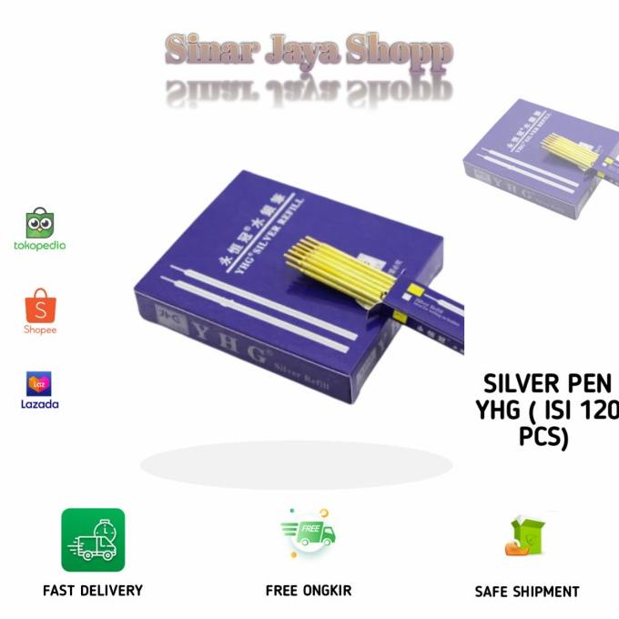 

Silver Pen YHG / Pen Silver YHG ( 1 Box Isi 120 Pcs )