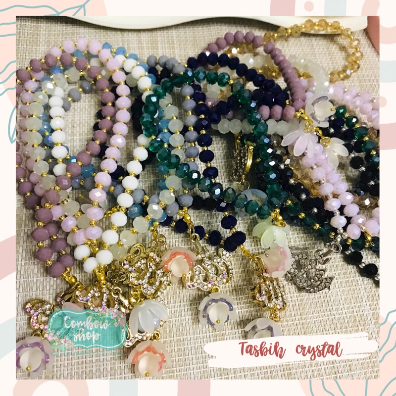 Tasbih Crystal Handmade Gantungan Mobil