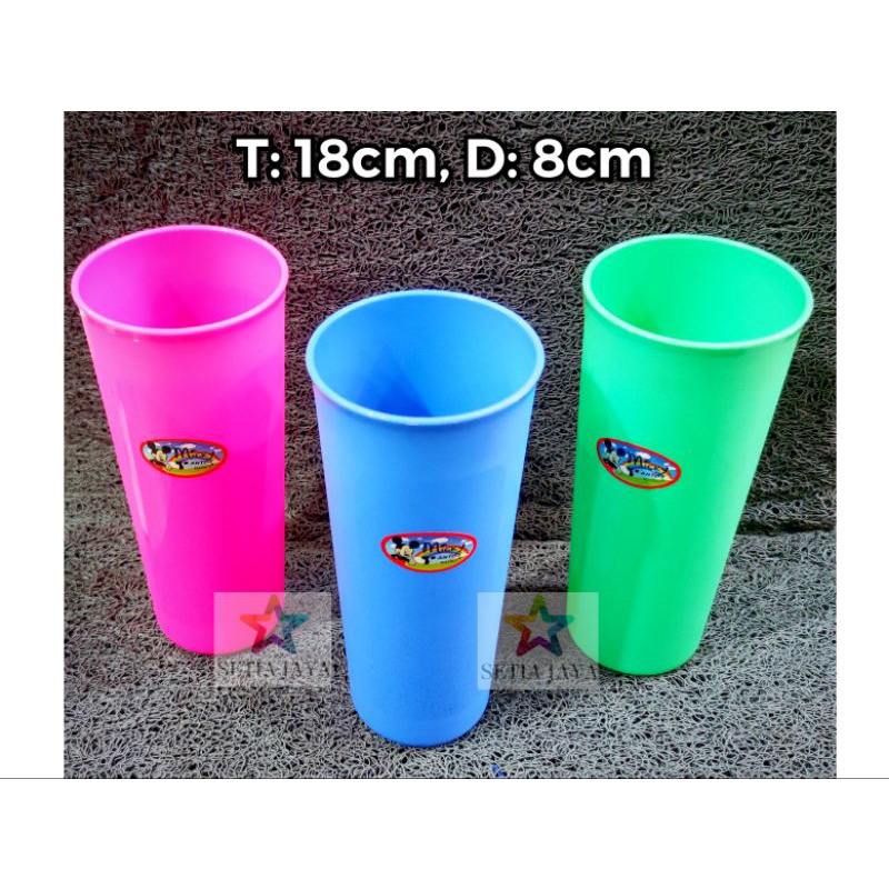 GELAS MINUM PLASTIK TINGGI BAHAN TEBAL/ GELAS ES TANTOS