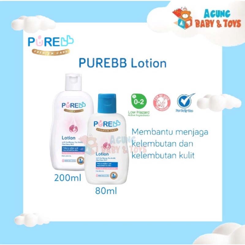 Pure baby lotion