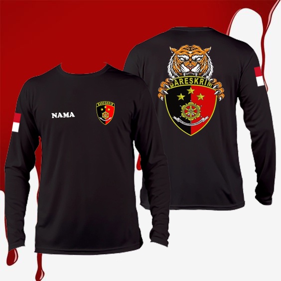 Kaos Pria Lengan Panjang Polisi Bareskrim Premium