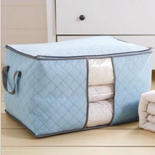 SB2 Tempat Penyimpanan Bed Cover Bamboo Storage Box Organizer Bag Kotak Penyimpanan Baju Selimut Dan Sprey Jumbo Serbaguna Lipat Pakaian Serbaguna Mainan Box Storage Jumbo Besar