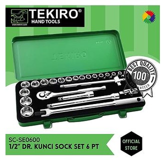 TEKIRO SC-SE0600 1/2&quot; DR. SET 6 PT 3/8&quot; - 1 1/4&quot; SAE (SM) 24 PCS