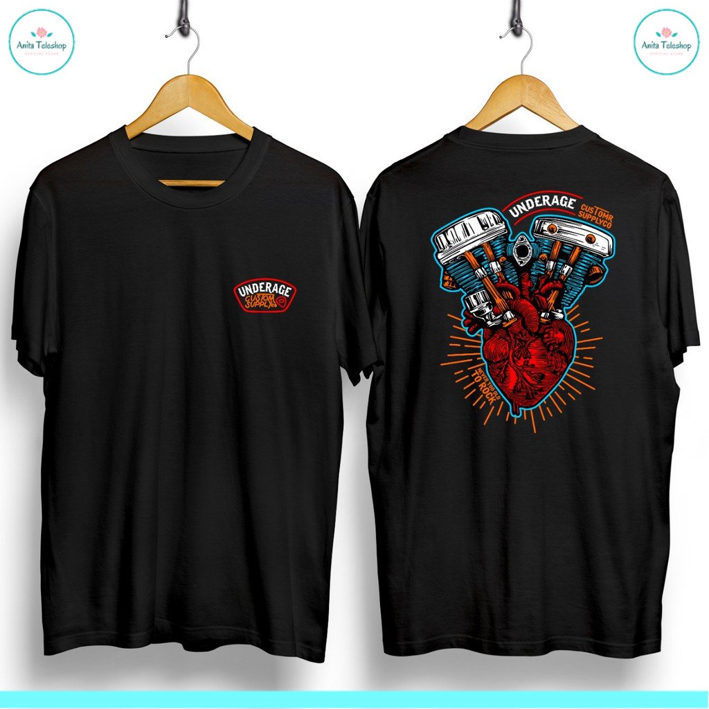 AT KAOS UNDERAGE RACING JANTUNG A17 / KAOS PRIA / KAOS DISTRO / KAOS RACING / BAJU KAOS DISTRO PRIA 