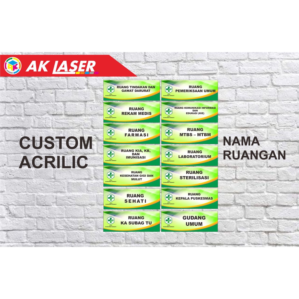 

AKRILIK-SIGNAGE CUSTOM PAPAN TANDA RUANGAN