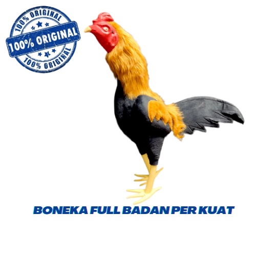 Boneka Ayam Jago full badan bulu sintetis