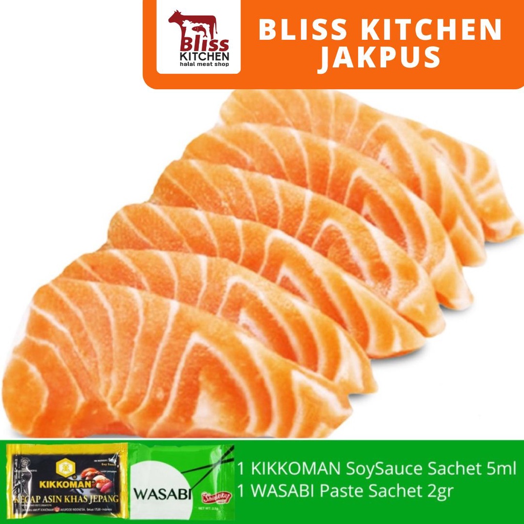 

Fresh Norwegian Salmon Sashimi Small Pack / Sashimi Salmon Norway 100g