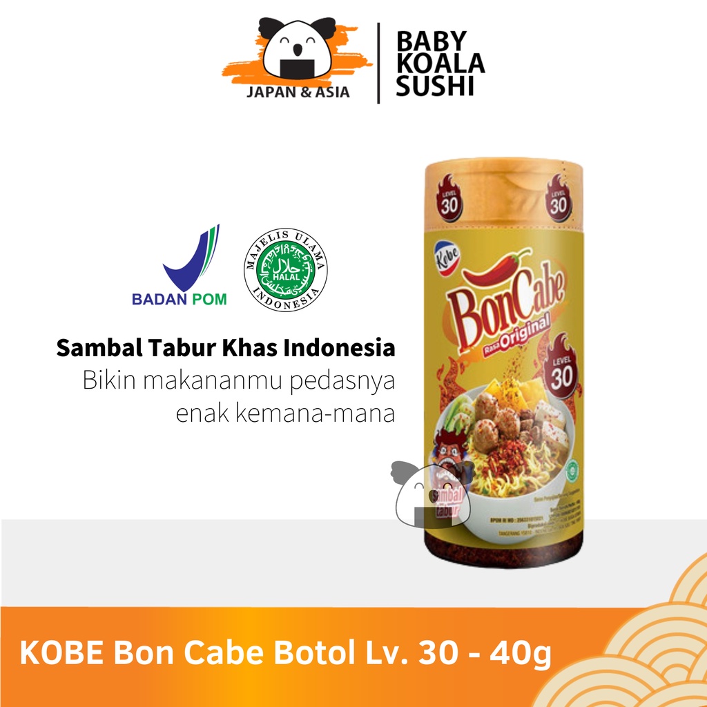 

KOBE BONCABE Level 30 Bon Cabe Botol 40 g Halal │ Lv. 30 Bubuk Cabai Pedas