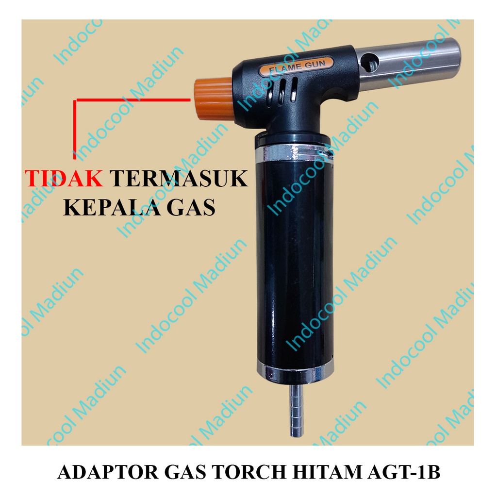 AGT1B ADAPTOR GAS TORCH HITAM AGT-1B TANPA KEPALA LAS (ADAPTOR UNTUK KE GAS ELPIJI BUKAN GAS LAS)