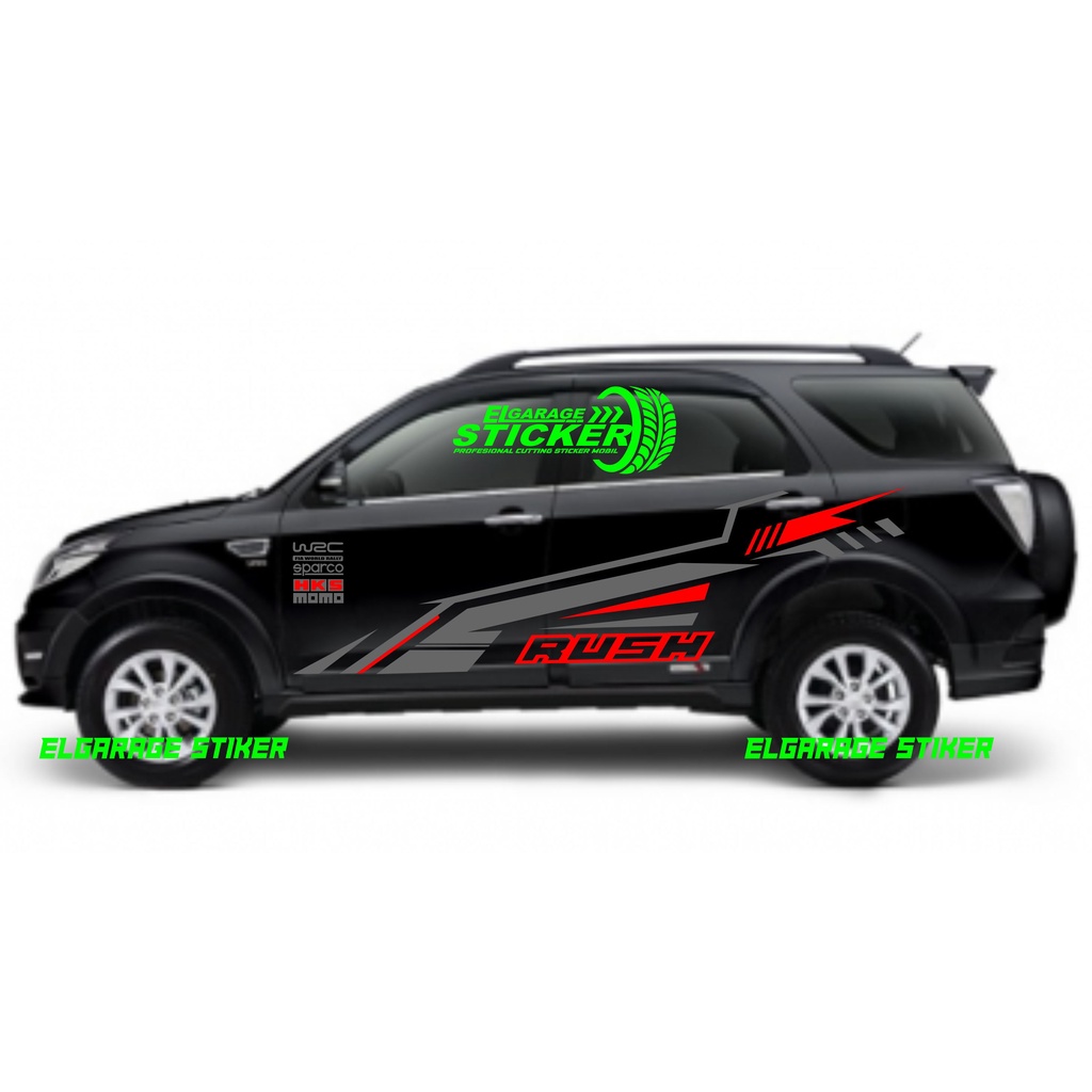 stiker mobil toyota rush cutting stiker body samping mobil rush stiker list body mobil rush