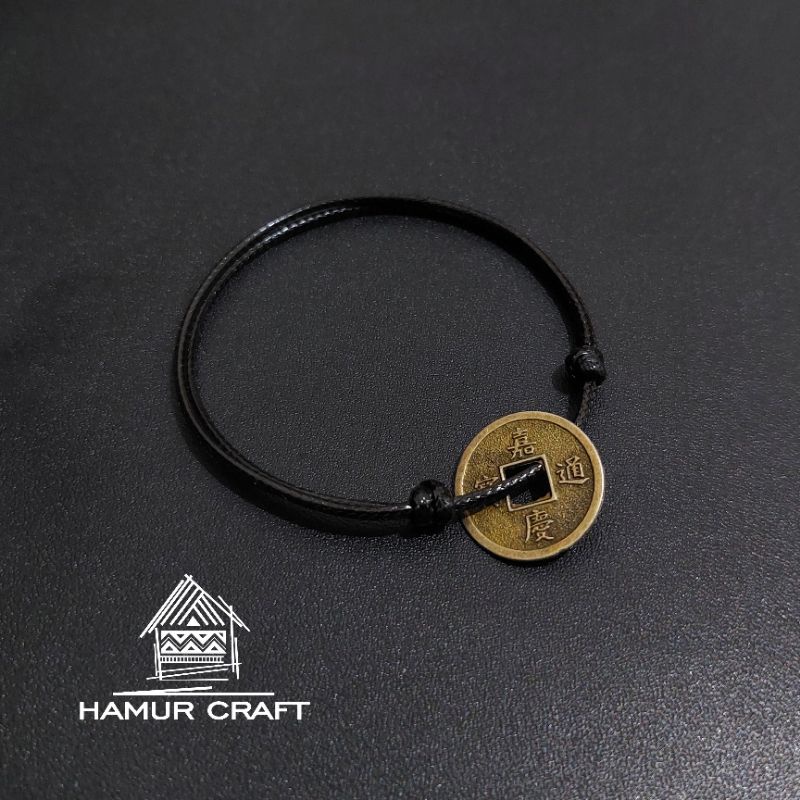 Hamur.craft | Gelang simple bentuk koin china | gelang unik pria/wanita