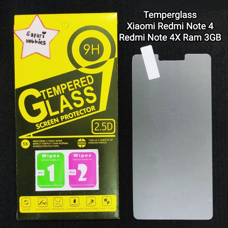 Temperglass Xiaomi Redmi Note 4 / Note 4X ram 3GB