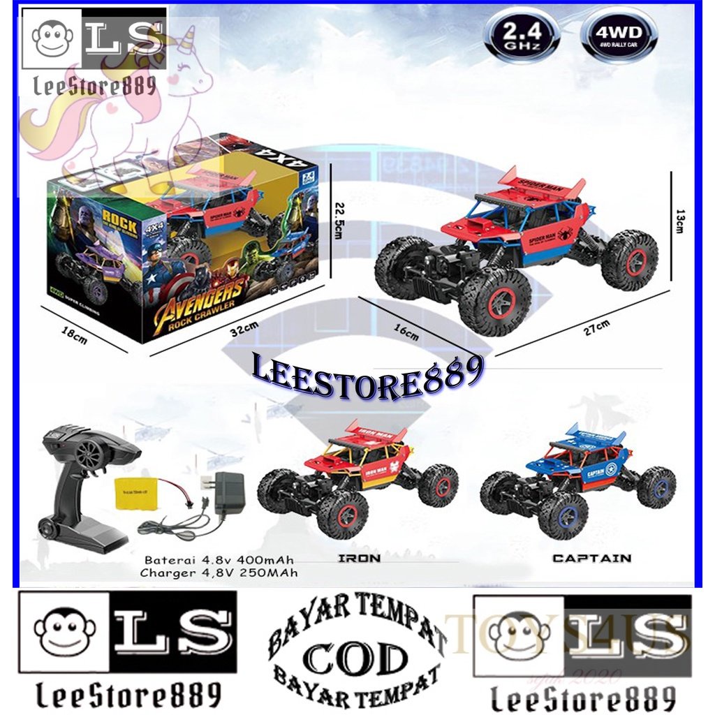 Toys4Us - LEESTOREE889 Mainan Mobil Remote Control Off Road Rock Crawler  Mobil Remote AVENGER SNI r