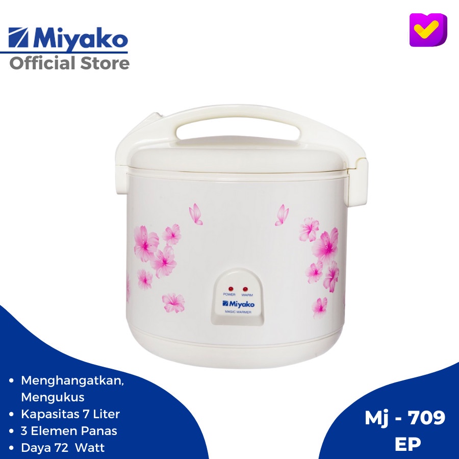 Magic Jar Miyako MJ 709 EP 7 Liter Magic Warmer MJ-709 Penghangat Nasi Pengukus Miyako Pemanas Nasi Miyako MJ 709