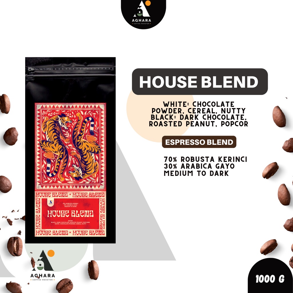 

Kopi House Blend 1000 Gram - Aghara Coffee Roaster